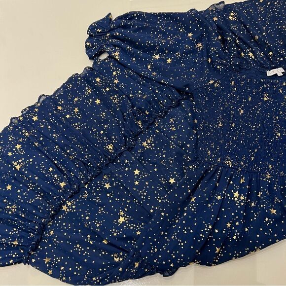 Matching SET Mommy Baby Ivy City Co Starry Nights Puff Sleeve Smocked Dresses - Picture 4 of 11